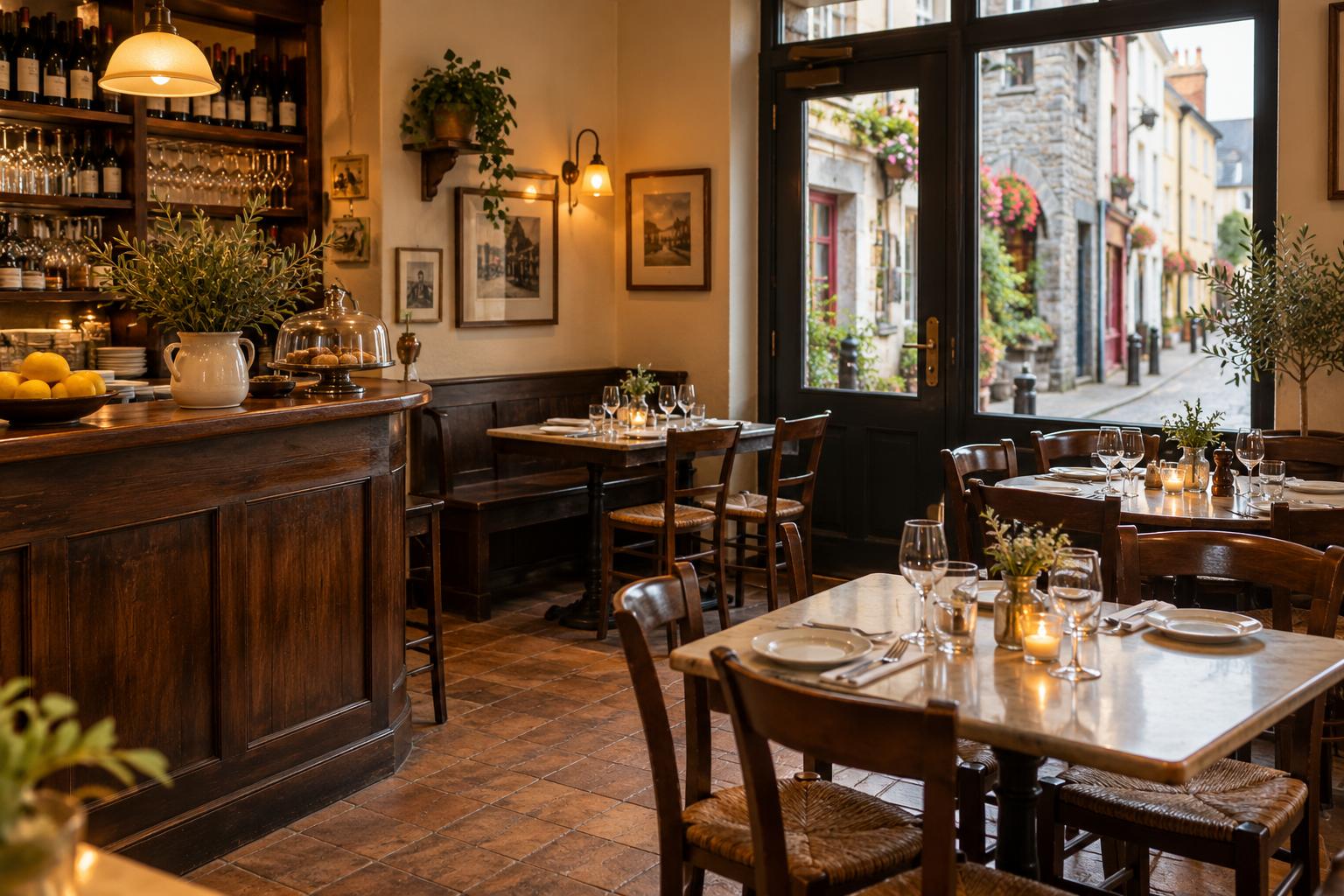 Cosy small Italian café interior
