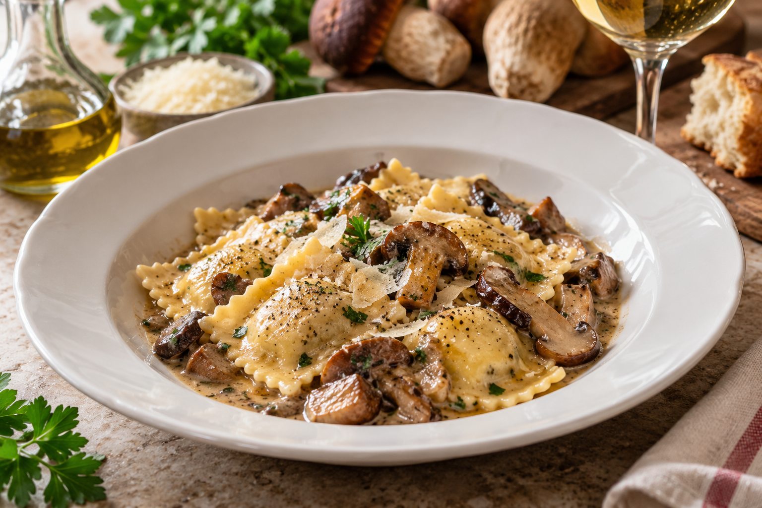 Ravioli Funghi Porcini